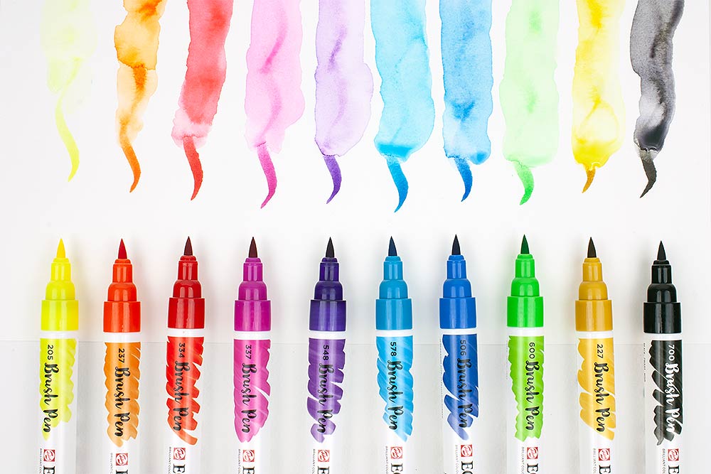 Talens Ecoline Brush Pen 10 set, Illustrator Colors 