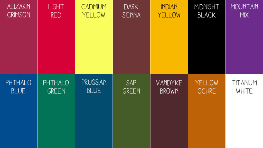 Bob Ross Color Palette