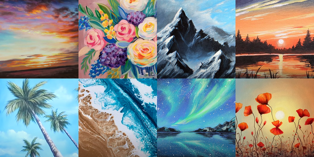Acrylic Painting Ideas - 28 Curated Video Demonstrations & Tutorials