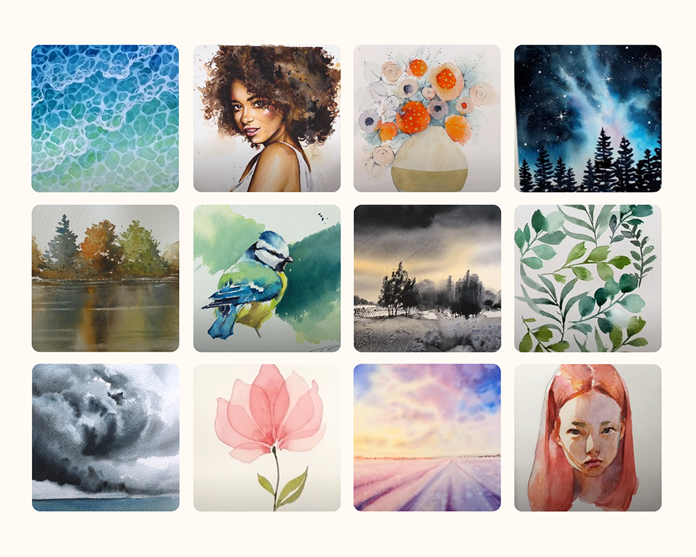 Watercolour Painting Ideas - 29 Curated Video Tutorials & Demonstrations