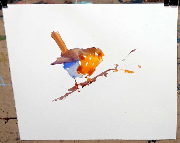 Watercolour Robin Tutorial | Bromleys Art Supplies