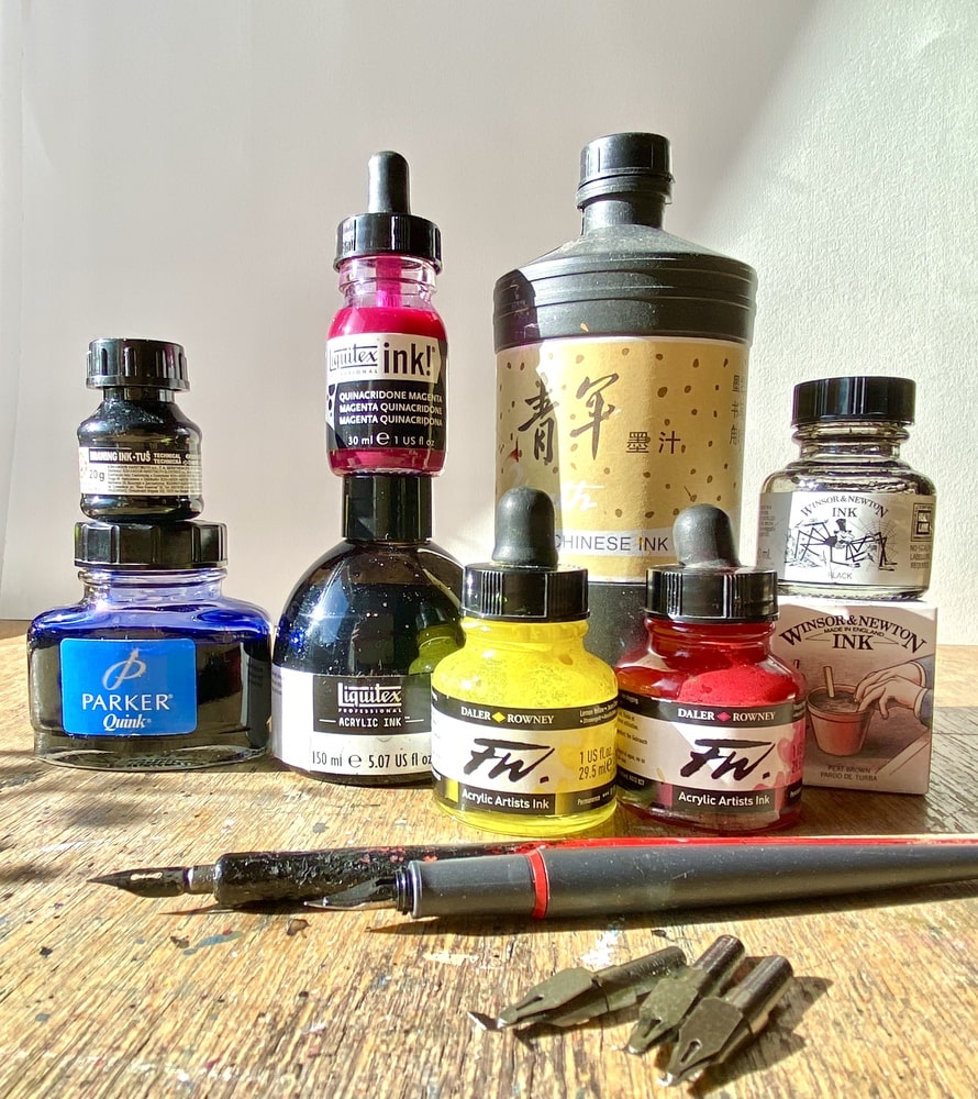 How to paint in acrylic inks, Acrylic ink painting tecniques