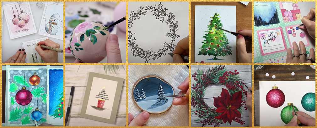 Christmas Art Ideas - 10 Video Tutorials & Demonstrations | Ken ...