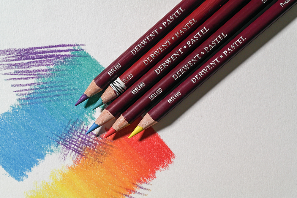 oil pastels vs soft pastels vs color pencils gradation - blending