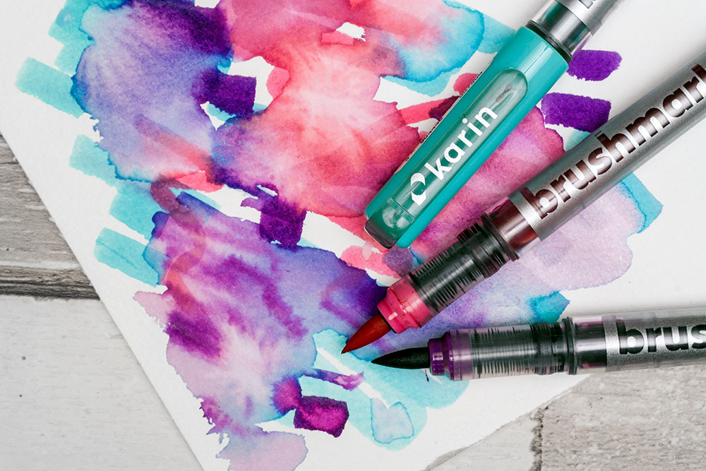 How to Create Watercolor Backgrounds with Karin Markers