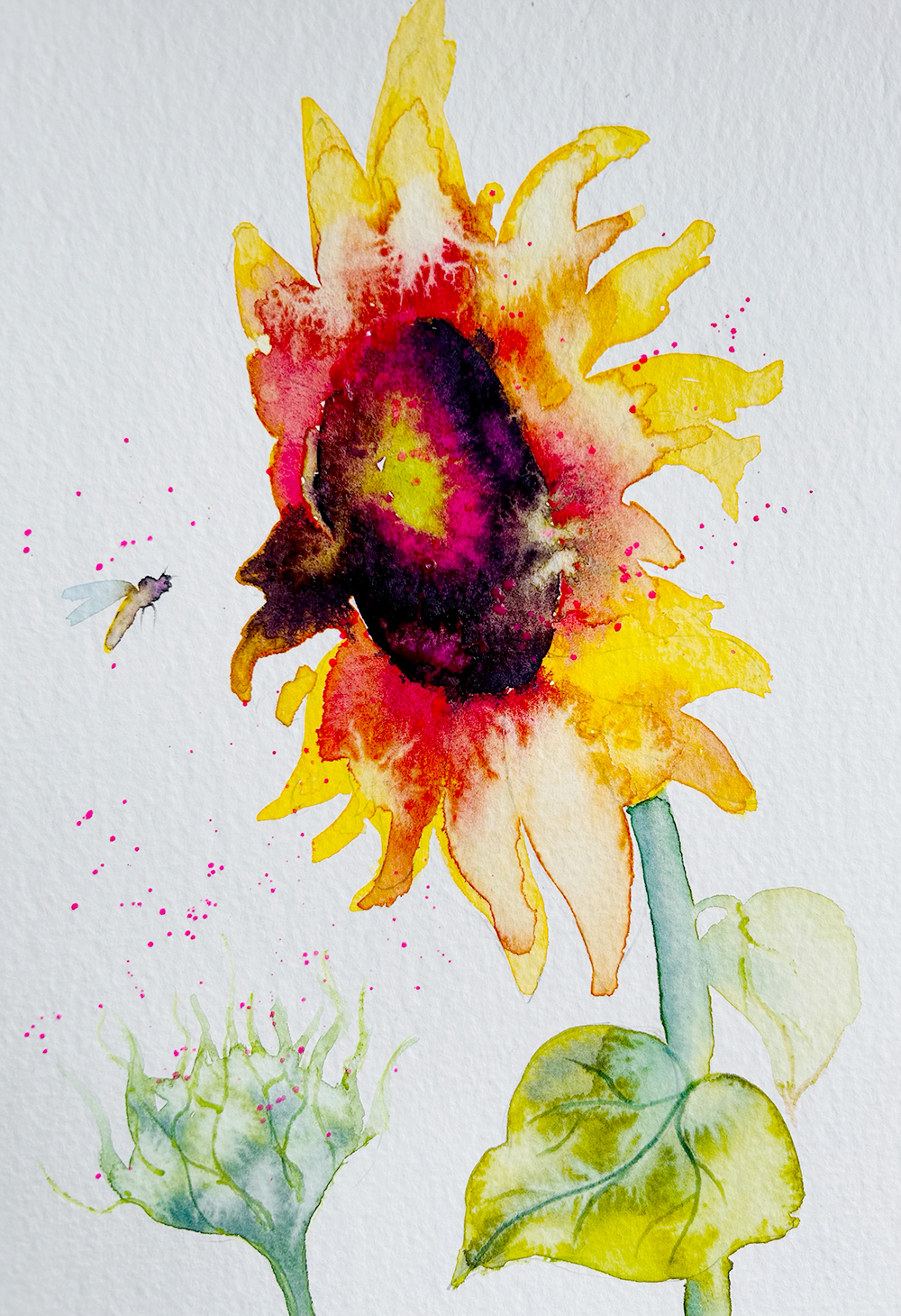 Paint a Sunflower in Watercolour Tutorial