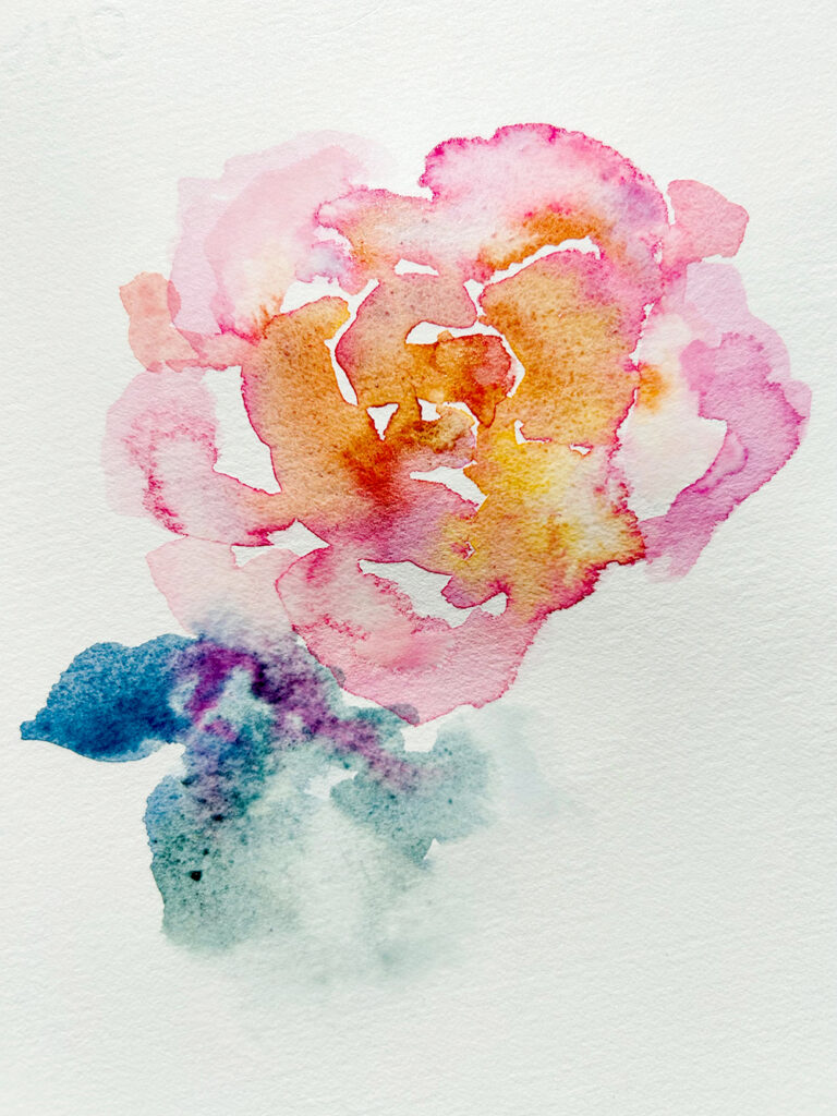 Joe Parsons Watercolour Rose Tutorial Step 4