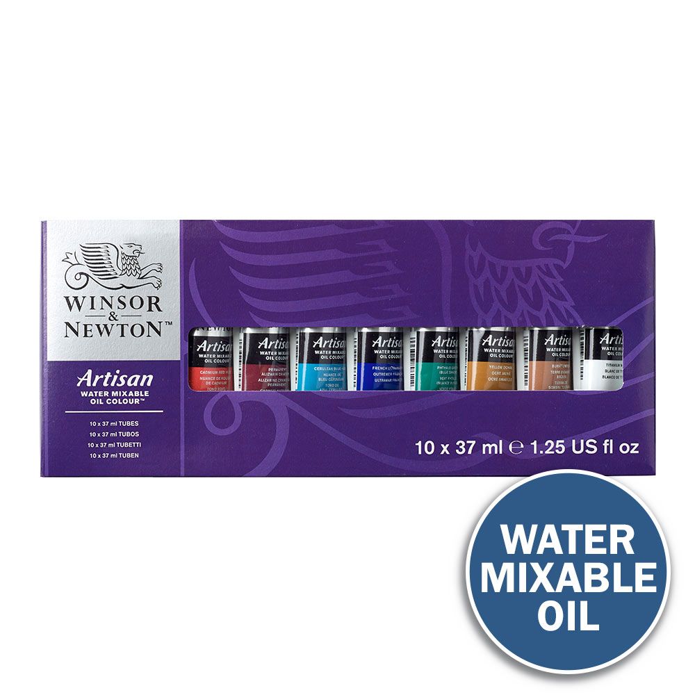 Winsor & Newton : Artisan Water Mixable Oil Paint : Studio Set Of 10x37ml