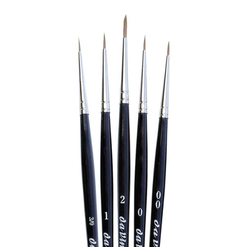 Da Vinci 5257 Set of 5 Mini Sable Brushes | Bromleys Art Supplies