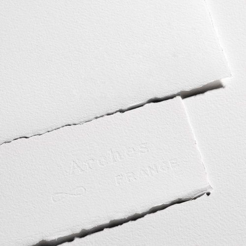Arches Natural White Watercolor Paper - Hot Press, 22 x 30, 140 lb,  Single Sheet