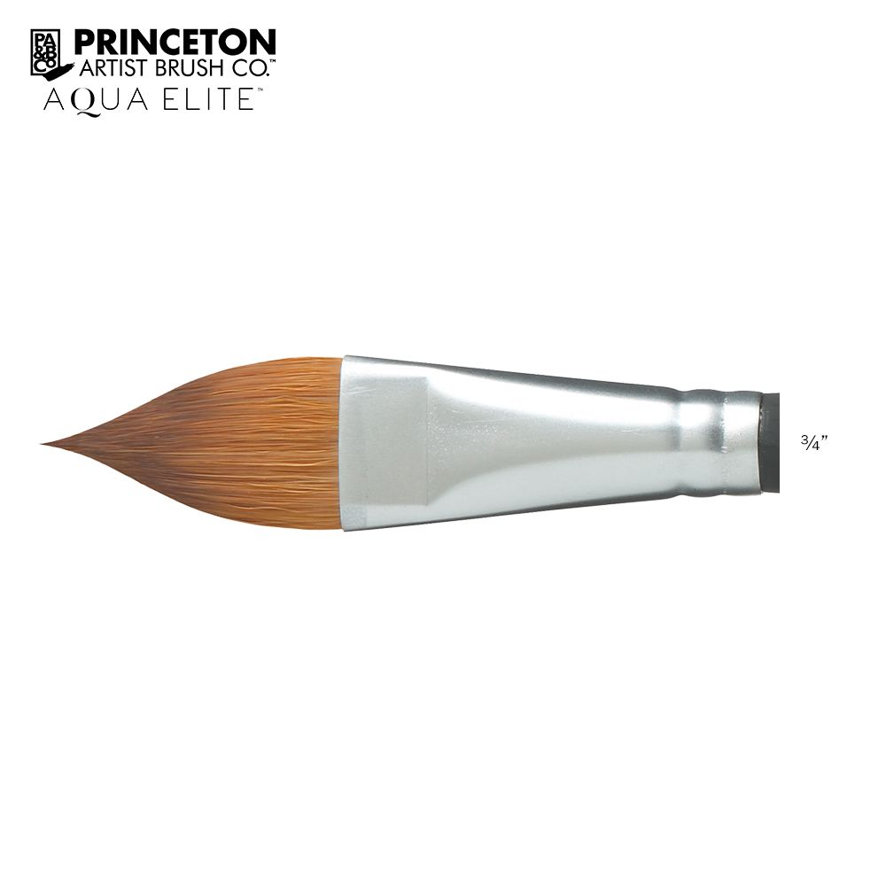 Princeton Aqua Elite Synthetic Kolinsky Watercolor Brush Oval Wash 1/2