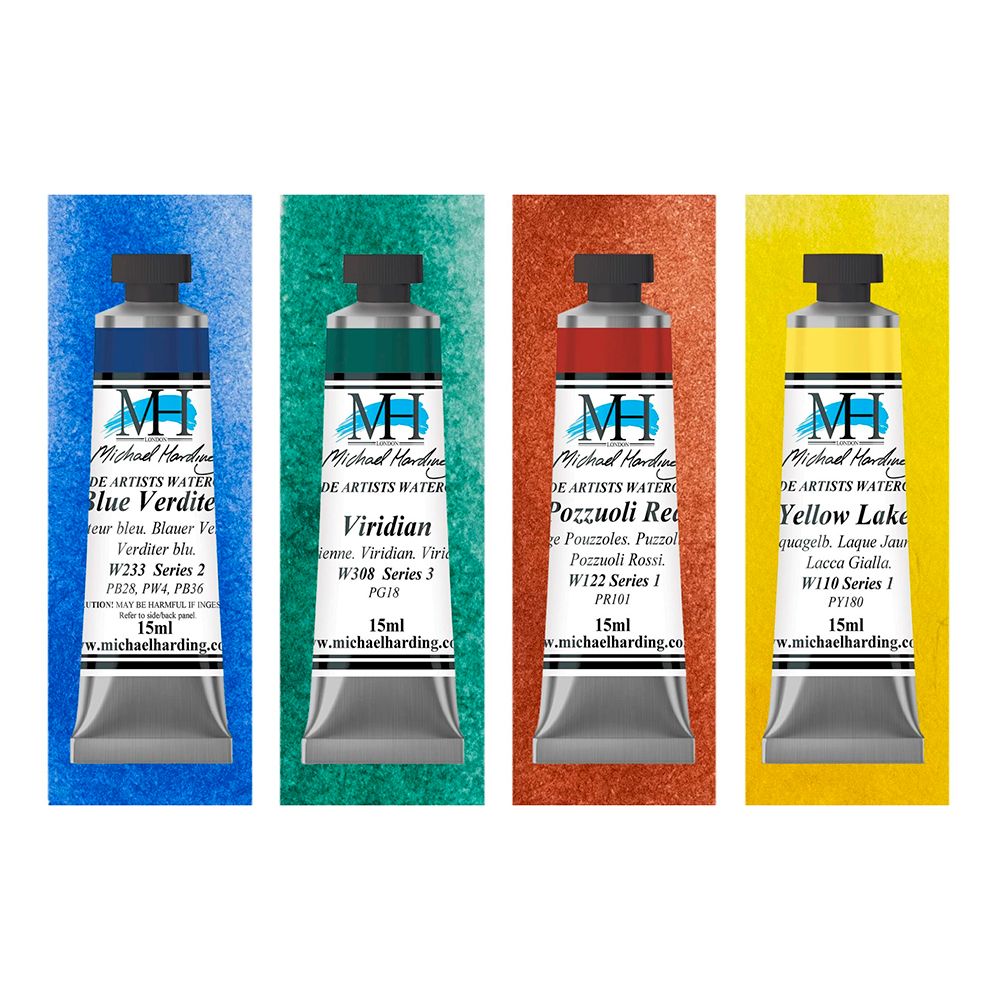 Michael Harding Watercolor - Granulation Set of 6, 15ml Tubes